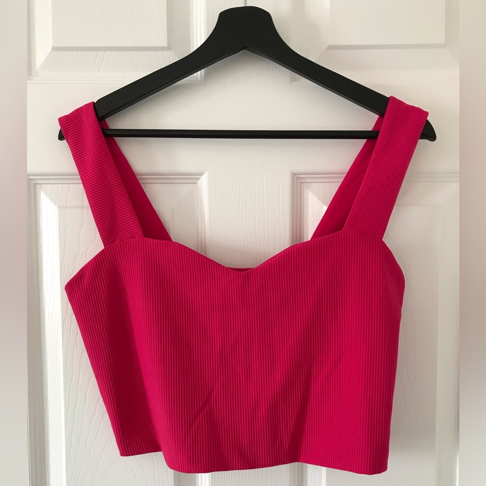 Dynamite Ribbed Bustier Crop Top